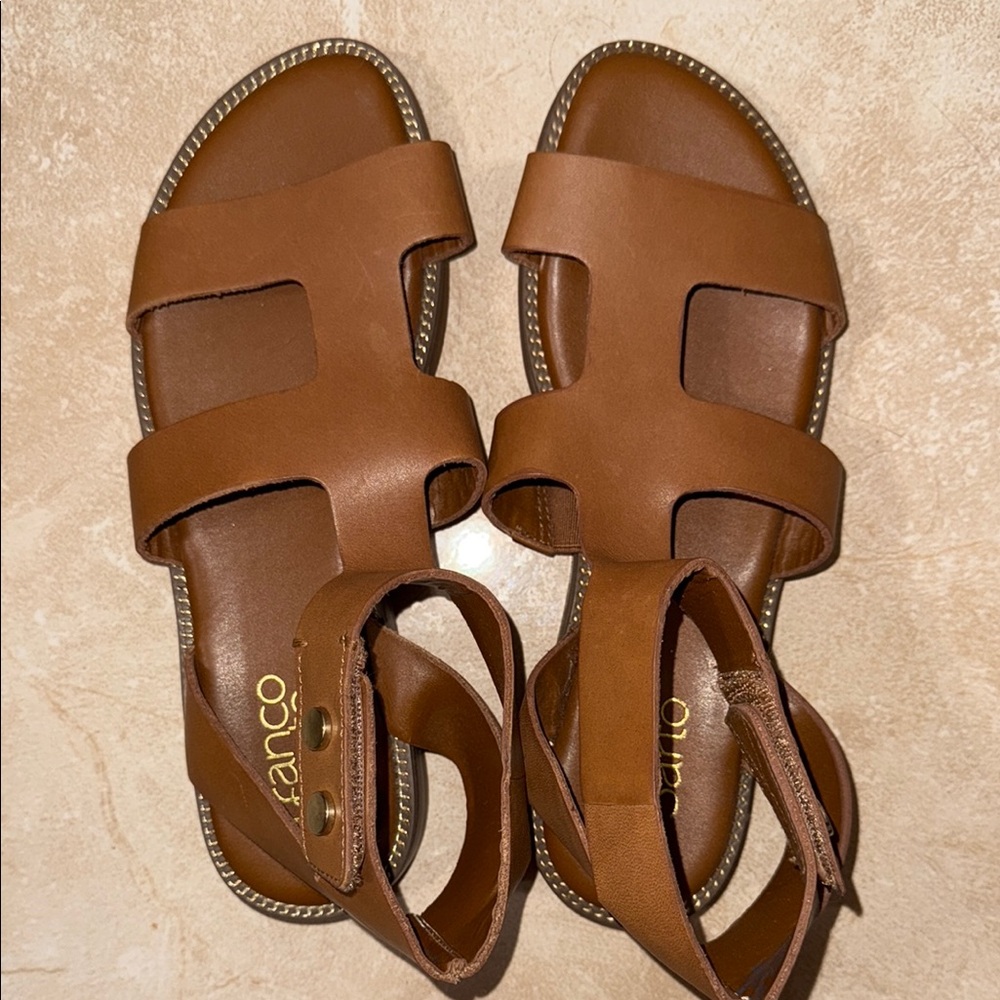 Franco Sarto Tan Leather Sandals
